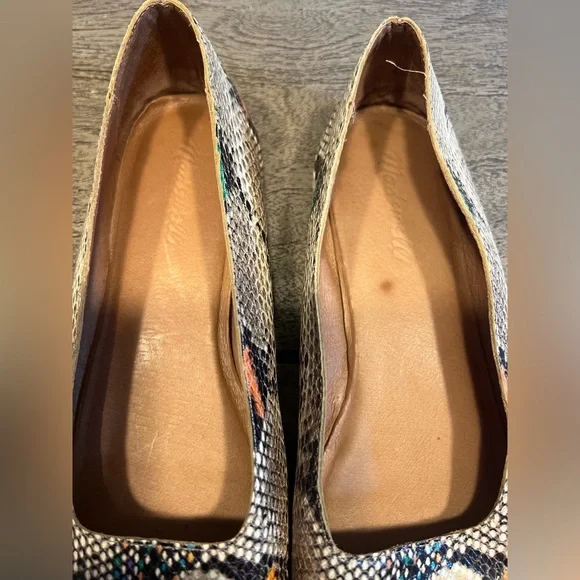 Madewell The Cory D-Orsay Flat Snake Embossed Leather Women’s Size 9 
Slip On - Picture 3 of 11